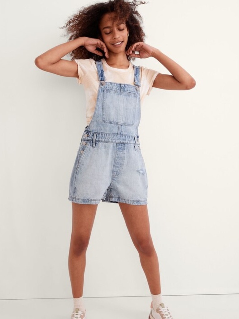 Madewell Corsica Short Overalls in Wardell Wash